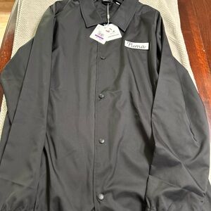 Men’s XXL Puma rain coat jacket water repellent snap front NWT
